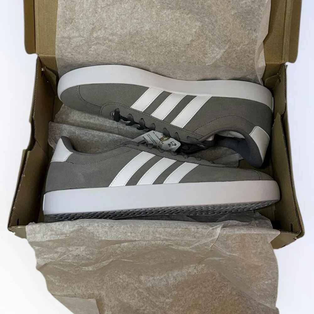 adidas VL Court 3.0 Gray White Men's 12 NIB‎